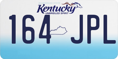 KY license plate 164JPL