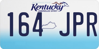 KY license plate 164JPR