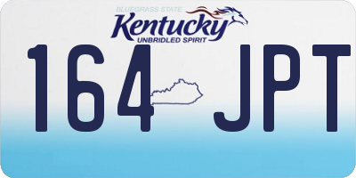 KY license plate 164JPT