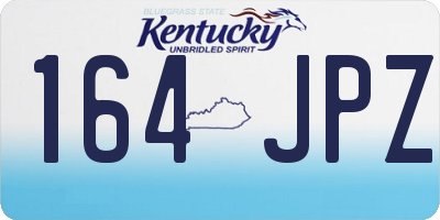 KY license plate 164JPZ