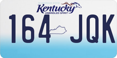 KY license plate 164JQK