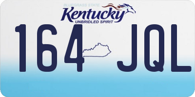 KY license plate 164JQL