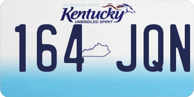 KY license plate 164JQN
