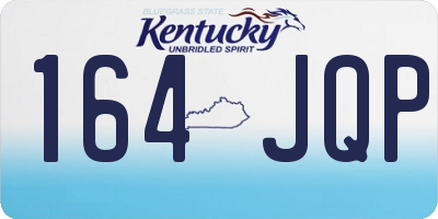 KY license plate 164JQP