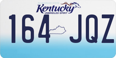 KY license plate 164JQZ