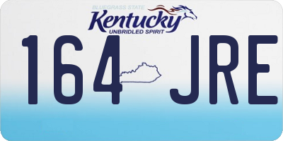 KY license plate 164JRE