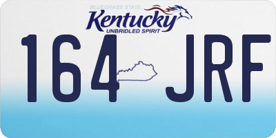 KY license plate 164JRF