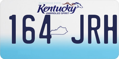 KY license plate 164JRH