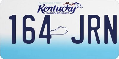 KY license plate 164JRN
