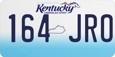 KY license plate 164JRO