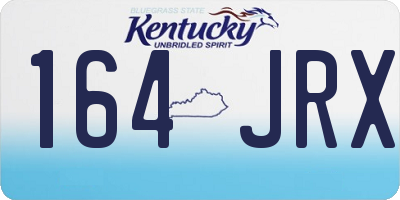 KY license plate 164JRX