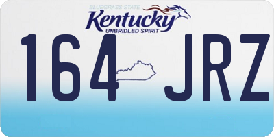 KY license plate 164JRZ