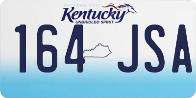 KY license plate 164JSA