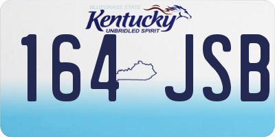 KY license plate 164JSB