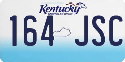 KY license plate 164JSC