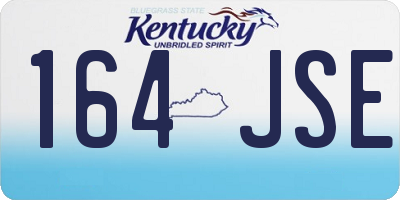 KY license plate 164JSE