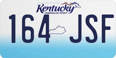 KY license plate 164JSF