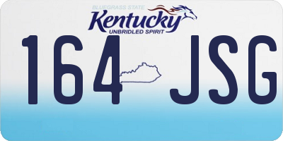 KY license plate 164JSG