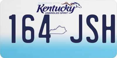 KY license plate 164JSH