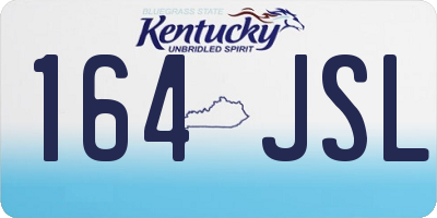 KY license plate 164JSL