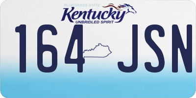 KY license plate 164JSN