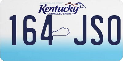 KY license plate 164JSO