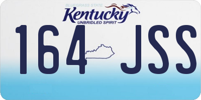 KY license plate 164JSS