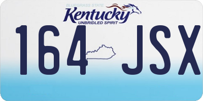 KY license plate 164JSX