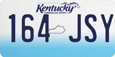 KY license plate 164JSY