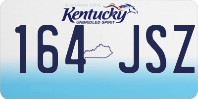 KY license plate 164JSZ