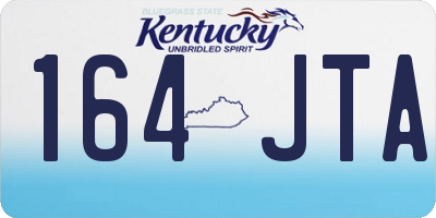 KY license plate 164JTA