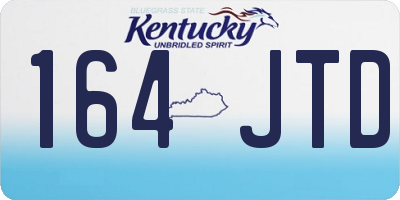 KY license plate 164JTD