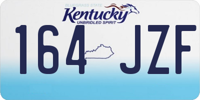 KY license plate 164JZF