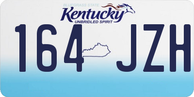 KY license plate 164JZH
