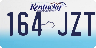 KY license plate 164JZT