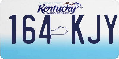 KY license plate 164KJY
