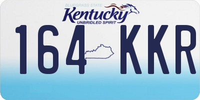 KY license plate 164KKR