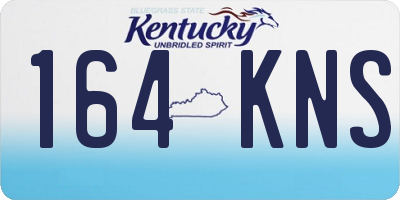 KY license plate 164KNS