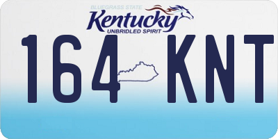 KY license plate 164KNT