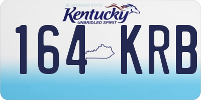 KY license plate 164KRB