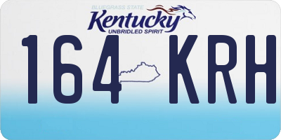 KY license plate 164KRH