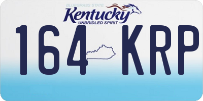 KY license plate 164KRP