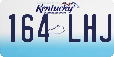 KY license plate 164LHJ