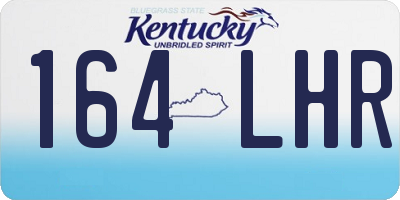 KY license plate 164LHR