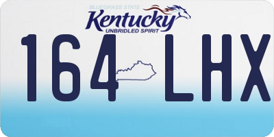 KY license plate 164LHX