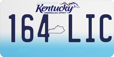 KY license plate 164LIC