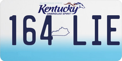 KY license plate 164LIE