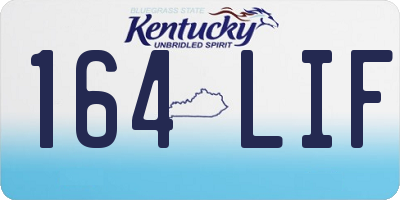 KY license plate 164LIF