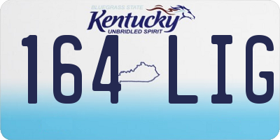 KY license plate 164LIG