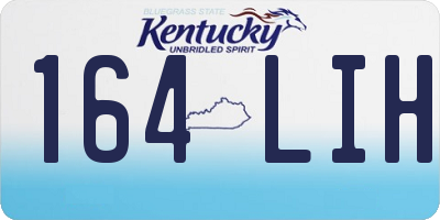 KY license plate 164LIH